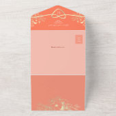 Romantischer Eleganter Blumenpeach All In One Einladung (Außenbereich)