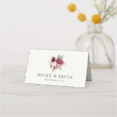Romantischer Elfenbein-Hochzeitssitz Platzkarte (Rückseite)