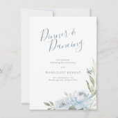 Romantischer Empfang mit blühenden Blumen Einladung (Vorderseite)