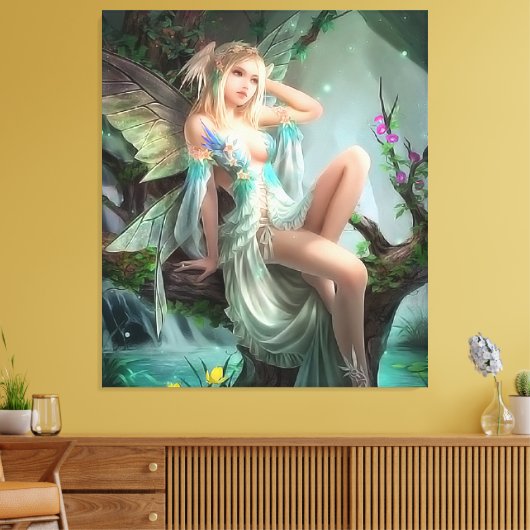 Romantischer Engel Leinwanddruck (Insitu (Wohnzimmer))