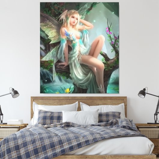 Romantischer Engel Leinwanddruck (Insitu (Schlafzimmer))