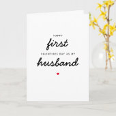 Romantischer erster Valentinstag als mein Mann Hub Karte (Gelbe Blume)