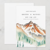 Romantischer essbarer Berg Save The Date (Vorne/Hinten)