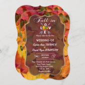 Romantischer Fall in Liebe Foliage Arrows Wedding Einladung (Vorne/Hinten)