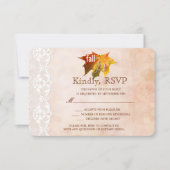 Romantischer Fall in Liebe Hochzeit RSVP Einladung (Vorderseite)