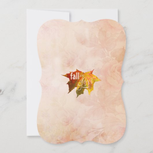 Romantischer Fall in Liebe Spitze Alte Hochzeit Einladung (Rückseite)