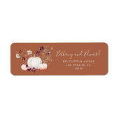 Romantischer Fall Terracotta Wildblume Hochzeit (Vorne)