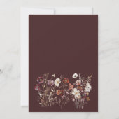Romantischer Fall Terracotta Wildblume Hochzeit Save The Date (Rückseite)