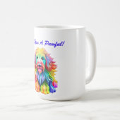 Romantischer farbiger Hund Lover Kaffeetasse (VorderseiteRechts)