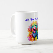 Romantischer farbiger Hund Lover Kaffeetasse (Vorderseite Links)