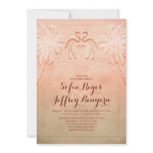 Romantischer Flamingo Beach Hochzeitsempfang