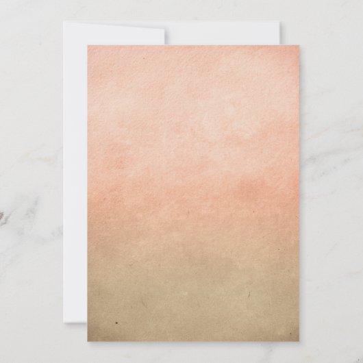 Romantischer Flamingo Beach Hochzeitsempfang Einladung (Rückseite)