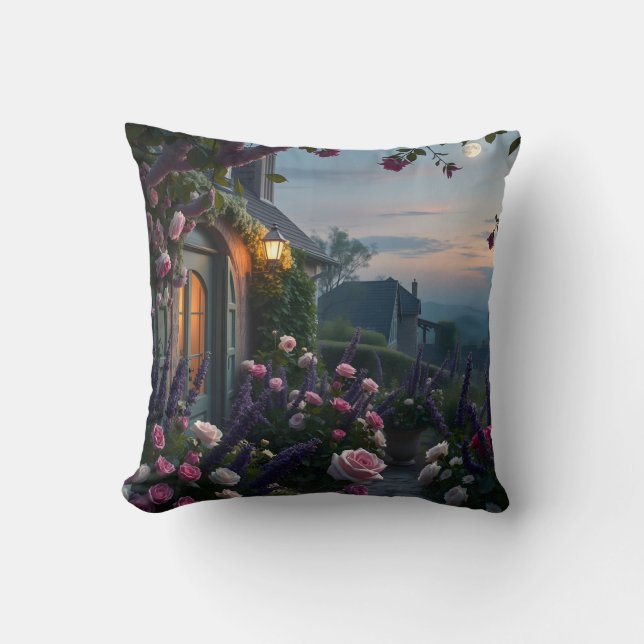 Romantischer Französisch Chateaucore Hütte Garden  Kissen (Vorderseite)