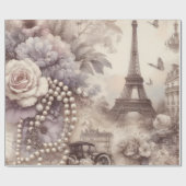 Romantischer französischer Lavendel, Eifel & Perle Geschenkpapier (Flach)