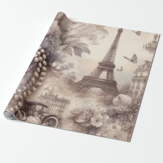 Romantischer französischer Lavendel, Eifel & Perle Geschenkpapier (Ungerollt)