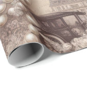 Romantischer französischer Lavendel, Eifel & Perle Geschenkpapier (Rolleneckpunkt)