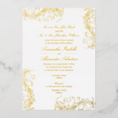 Romantischer französischer Rokoko Folieneinladung (Vorderseite)