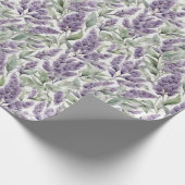 Romantischer französischer Salbei und lila blumenr Geschenkpapier (Ecke)