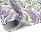 Romantischer französischer Salbei und lila blumenr Geschenkpapier (Rolleneckpunkt)