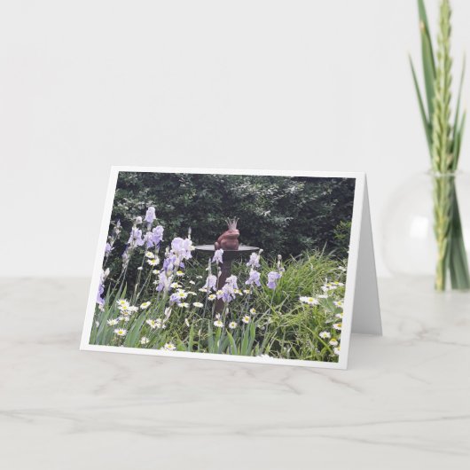 Romantischer Froschprinz und Blume Leere Karte (Vorderseite)