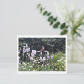Romantischer Froschprinz und Blume Postkarte (Stehend Vorderseite)