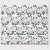 Romantischer Frühling Florals | Wasserfarbe Geschenkpapier (Flach)