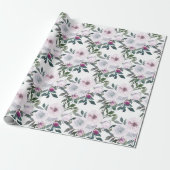 Romantischer Frühling Florals | Wasserfarbe Geschenkpapier (Ungerollt)