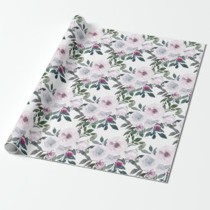 Romantischer Frühling Florals Wasserfarbe Geschenkpapier