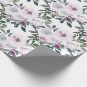 Romantischer Frühling Florals | Wasserfarbe Geschenkpapier (Ecke)