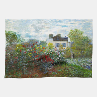 Romantischer Frühling Hochzeit Vintag Monet Garden Geschirrtuch