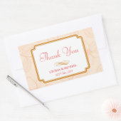 Romantischer Frühlingsgarten Blumensorbet Korallen Rechteckiger Aufkleber (Umschlag)