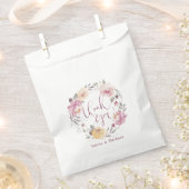 Romantischer Garten Aquarell Hochzeit mit Blumen Geschenktütchen (Ausgeschnitten)