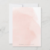 Romantischer Garten Aquarellblumen Empfang Einladung (Rückseite)