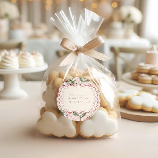 Romantischer Garten Berry Brautparty Runder Aufkleber