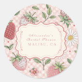 Romantischer Garten Berry Brautparty Runder Aufkleber (Vorderseite)