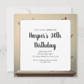 Romantischer Garten Bliss zum Geburtstag Einladung (Rückseite)