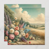 Romantischer Garten Bliss zum Geburtstag Einladung (Vorne/Hinten)