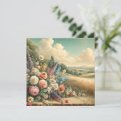 Romantischer Garten Bliss zum Geburtstag Einladung (Stehend Vorderseite)