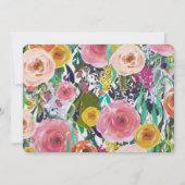 Romantischer Garten Blume Save the Date Einladung (Rückseite)