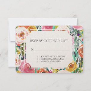 Romantischer Garten Blume UAWG RSVP Karte