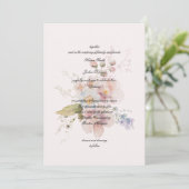 Romantischer Garten Blumendesign Einladung (Stehend Vorderseite)