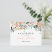 Romantischer Garten Blumenkohl Brautparty Rezept K Postkarte (Stehend Vorderseite)