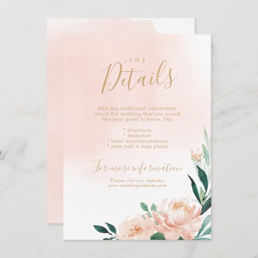 Romantischer Garten Blumenzwiebelkarte Einladung (Vorne/Hinten)