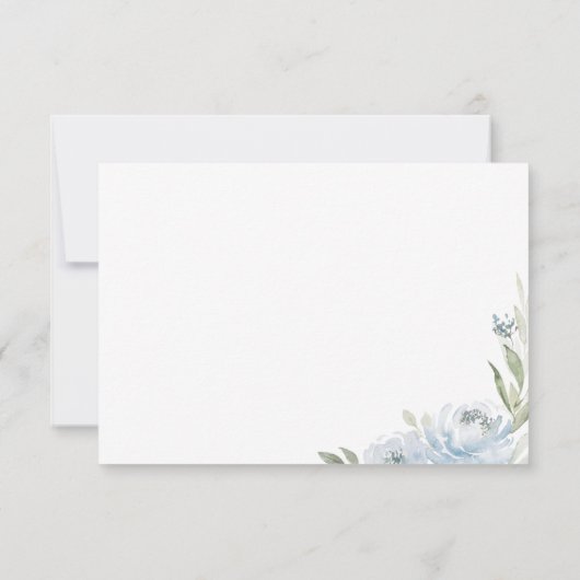 Romantischer Garten dustig blühende Hochzeit Dankeskarte (Rückseite)