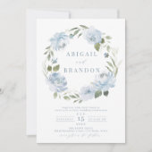 Romantischer Garten dustig blühende Hochzeit Einladung (Vorderseite)