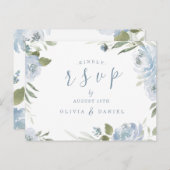 Romantischer Garten dusty Blue Blumen Hochzeit RSV Postkarte (Vorne/Hinten)