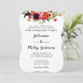 Romantischer Garten - Einladung zur Hochzeit (Stehend Vorderseite)