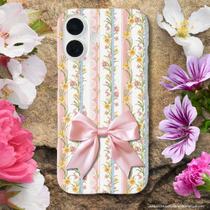 Romantischer Garten Gelb und rosa blühende weiße S iPhone 16 Hülle