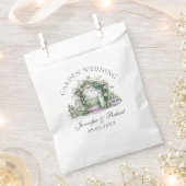 Romantischer Garten Hochzeitsbrunnen Geschenktütchen (Ausgeschnitten)