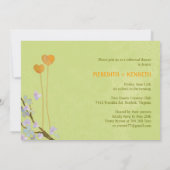 Romantischer Garten Hochzeitsfest Probe Abendessen Einladung (Rückseite)